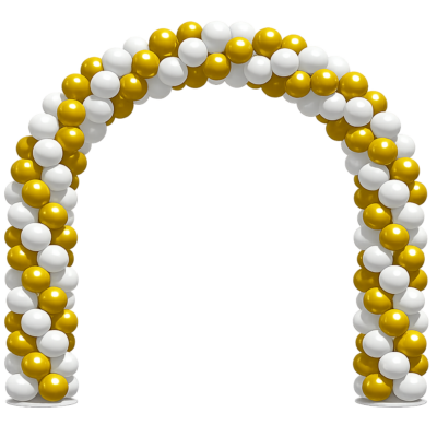 ballonnenboog goud wit 50 jaar