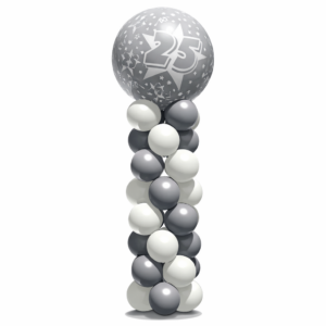 ballonnenpilaar zilver 25 jaar