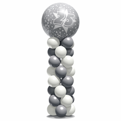 ballonnenpilaar zilver 25 jaar