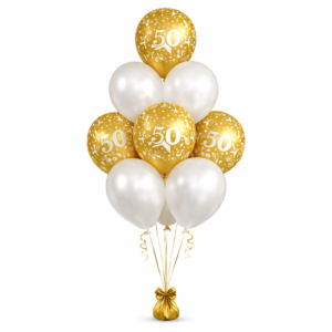 heliumballon trosje goud 50 jaar