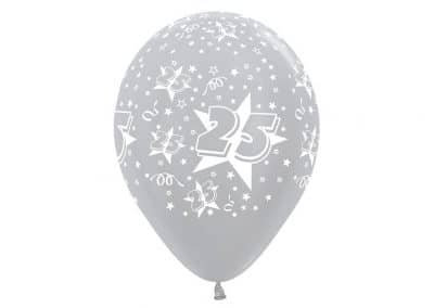 heliumballon zilver 25