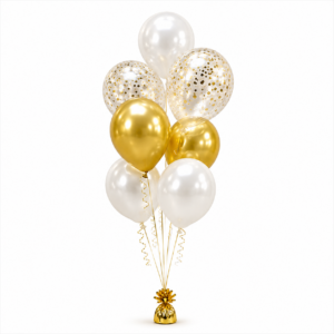 heliumballon trosje met confetti print