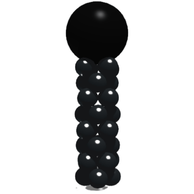 ballonnenpilaar zwart zwarte ballonpilaar