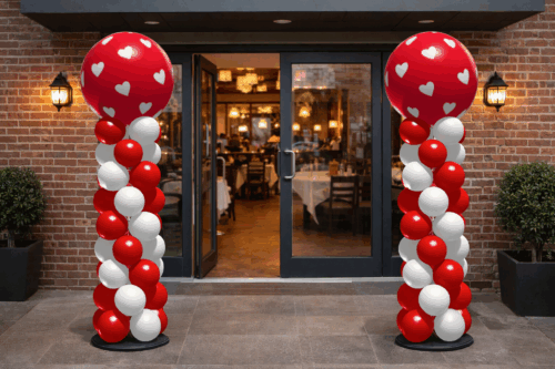 ballonnenpilaar hartjes