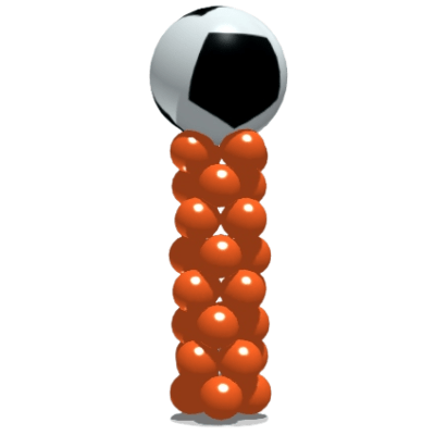 ballonnenpilaar voetbal oranje