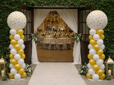 confetti print ballonnenpilaar