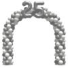 ballonnenboog 25 jaar zilver wit