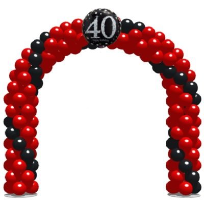 ballonnenboog 40 jaar rood