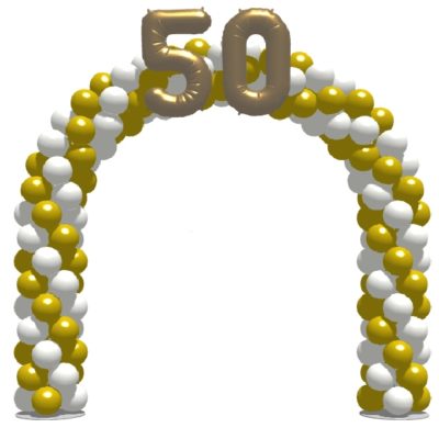 ballonnenboog 50 jaar goud wit