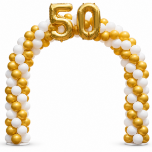 ballonnenboog 50 jaar goud wit
