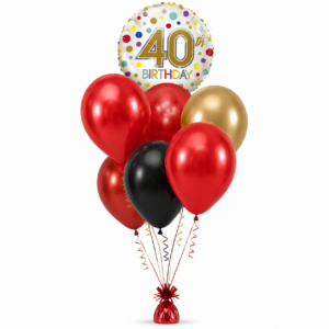 40 verjaardag heliumballontrosje