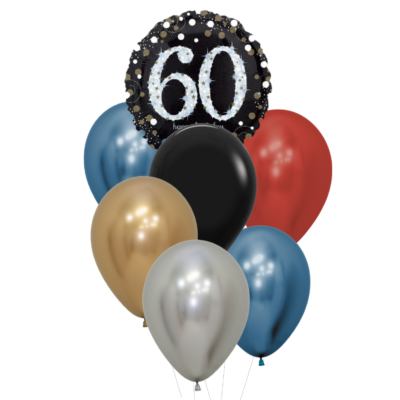 60 jaar heliumballon trosje man