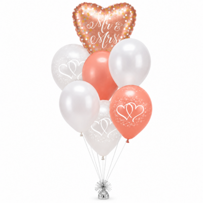 Mr&Mrs heliumballon trosje rosegold mr&mrs heliumballon trosje rosegold