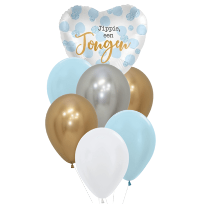 geboorte jongen heliumballon trosje