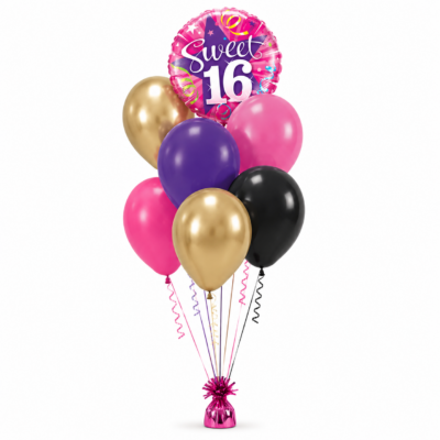sweet sixteen heliumballon trosje
