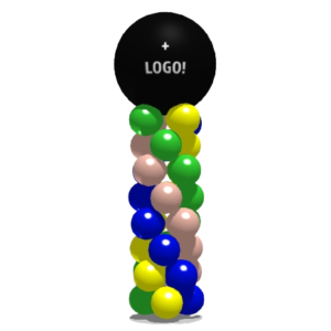 ballonnenpilaar met eigen logo