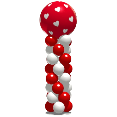 ballonnenpilaar bruiloft klassieke hartjes rood ballonnenpilaar bruiloft klassieke hartjes rood