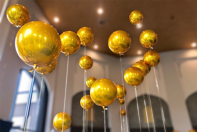 luxe grote gouden heliumballonnen