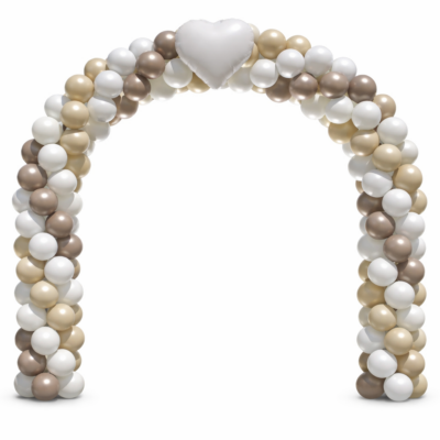 bruiloft ballonnenboog champagne