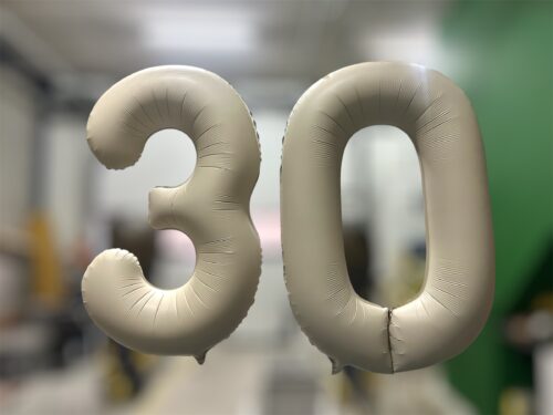 cijfer folieballon latte creamy 81 cm