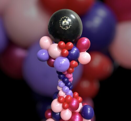 organic ballonpilaar met logo