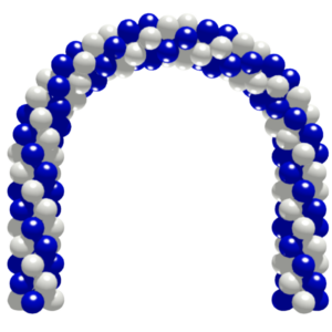 ballonnenboog blauw wit