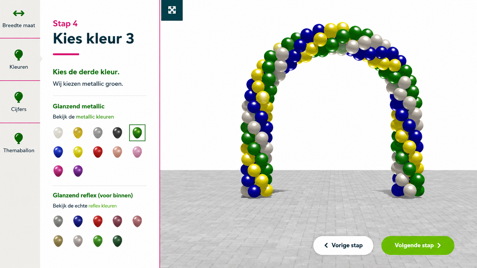 ontwerp je ballonnenboog - kleur 3