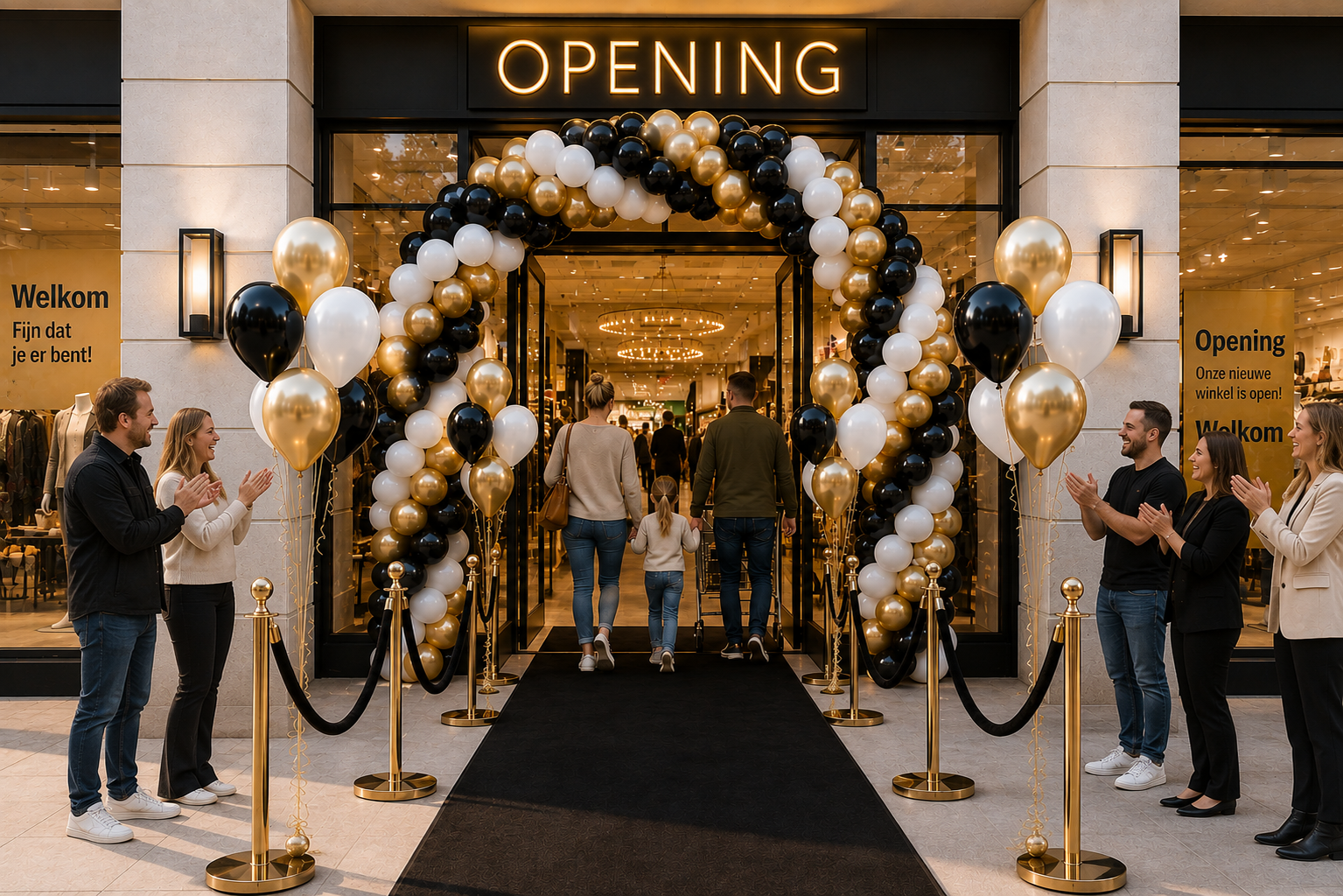 ballonnen voor een opening