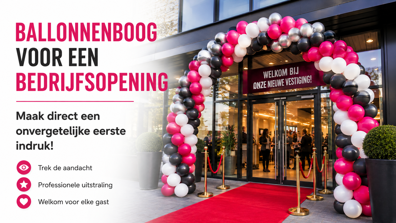 ballonnenboog voor een bedrijfsopening