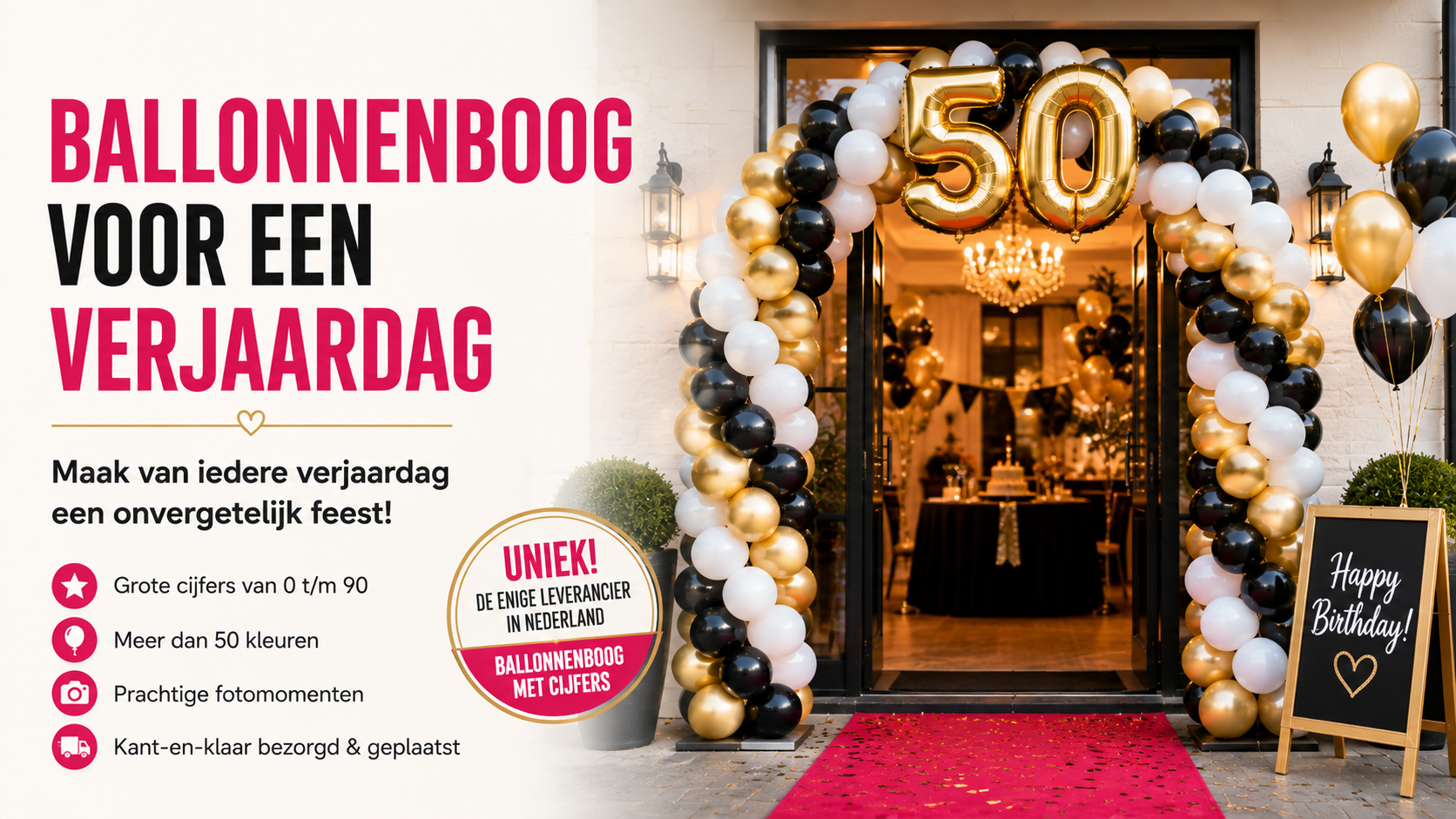 een ballonnenboog voor je verjaardag
